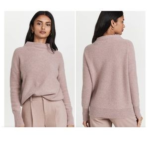 Pink-Shell Vince Boiled Funnel Neck Cashmere Pullover [M, Excellent]
